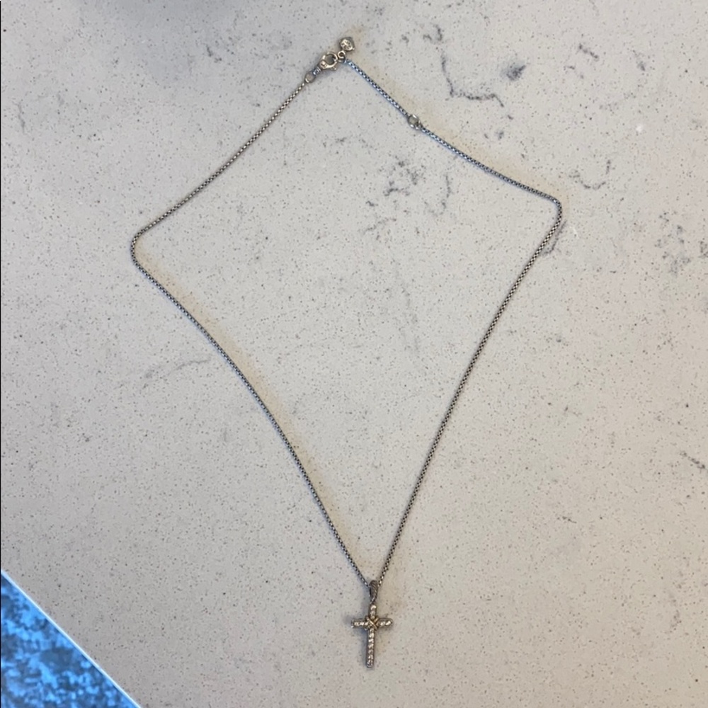David Yurman Reversible Cross Necklace